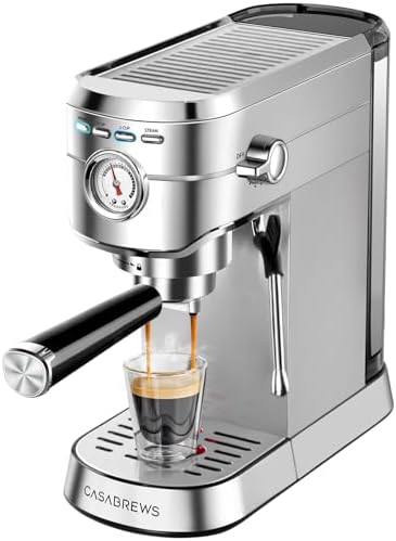 CASABREWS CM5418 Compact Espresso Machine with Milk Frothing Steam Wand